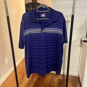 Under Armour Purple and White Polo Shirt Athletic Casual Wear